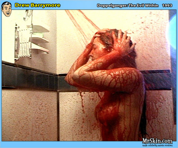 Drew Barrymore in bloody shower scene; Celebrity 