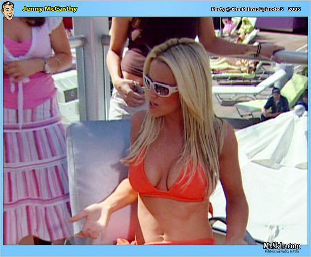 Jenny McCarthy is sexy in an orange bikini; Celebrity Hot 