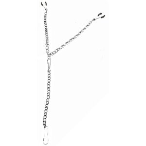 Nipple Clamp-Wide Tweezer With chain,Chrome; Toys 