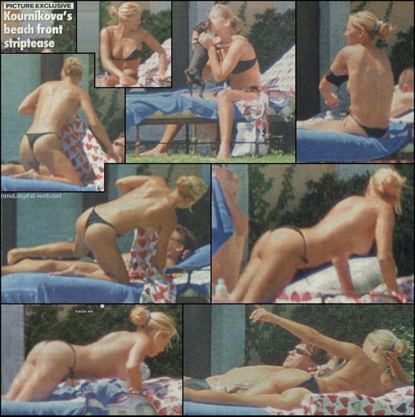 Wallpapers-Heaven • Anna Kournikova beach striptease; Babe Celebrity Teen Hot Beach 