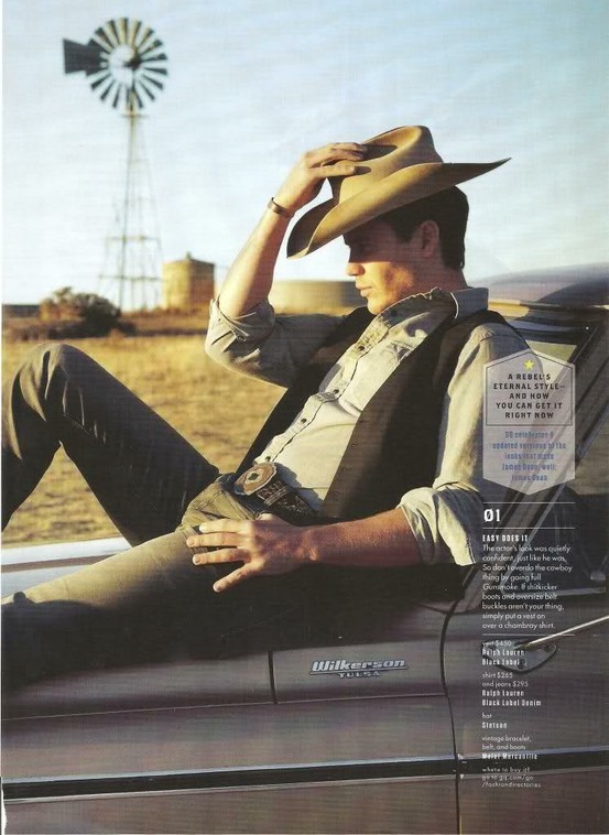 Taylor Kitsch channeling James Dean; Men 