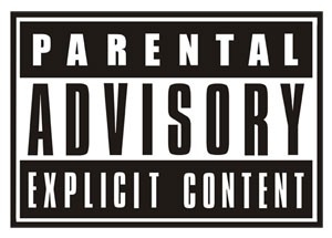 Parental Advisory/Explicit Content logo; Men 