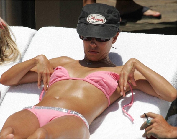 Eva Longoria sunbathing; Celebrity 