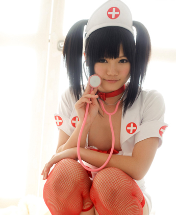 Sexy brunette asian nurse; Asian Brunette Teen Uniform 