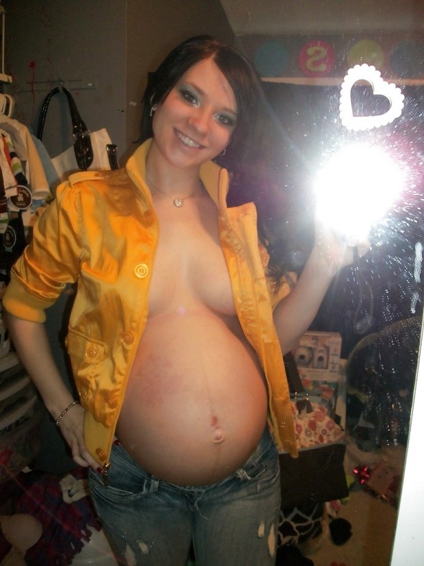 ...; Babe Brunette Pregnant Teen 
